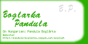 boglarka pandula business card